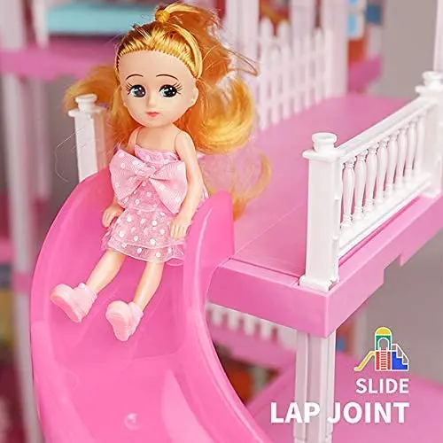 Gabbys Doll House Play House with Doll Toy Figures Furniture and Accessories, 4-Story 11 Rooms Toddler Doll house Gift for Kids