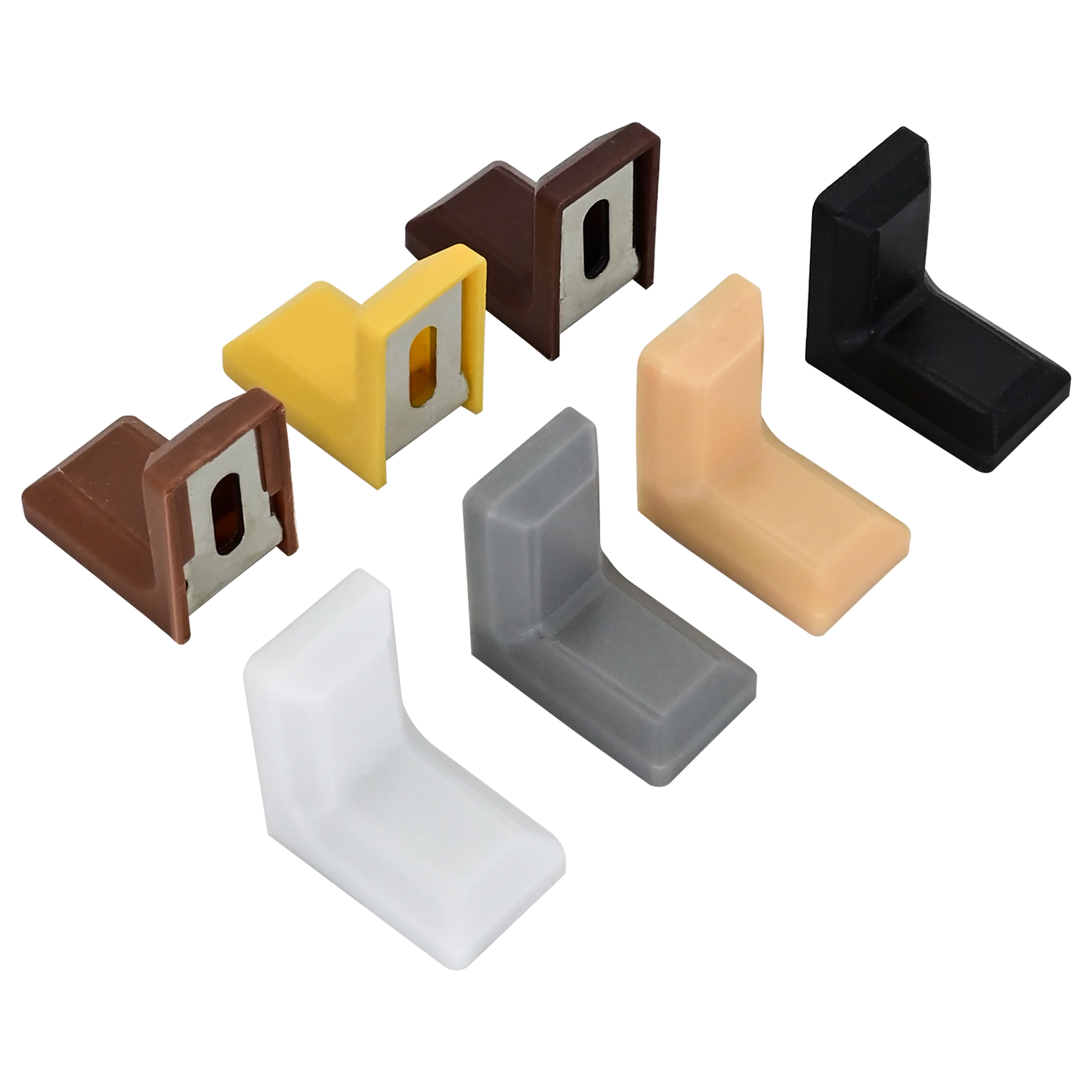 4 Holes  Furniture Corner Bracket Square Tube Brackets Cabinet Shelf Corner Brace Joint Plastic Corner Brackets