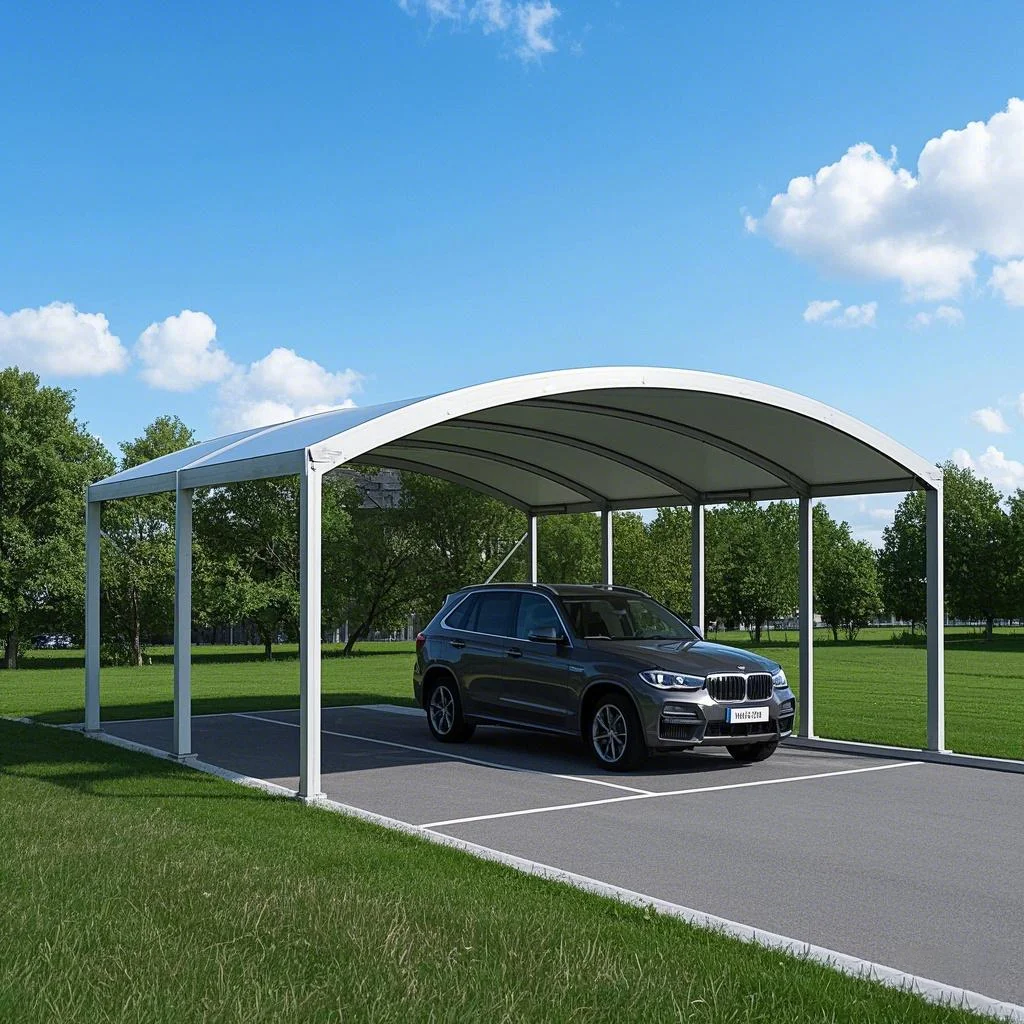 XZ OEM ODM Steel PVC Frame Material and Garages Canopies & Carports Type Car Garage Shelter