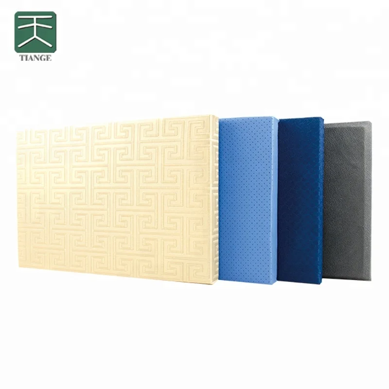 Tiange Interior Fabric Wrapped PET Felt Sound Absorbing Fiberglass Wall Acoustic Panels for Studios Offices Room