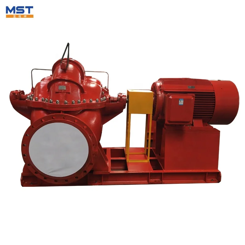 Large double suction cast iron fire pump