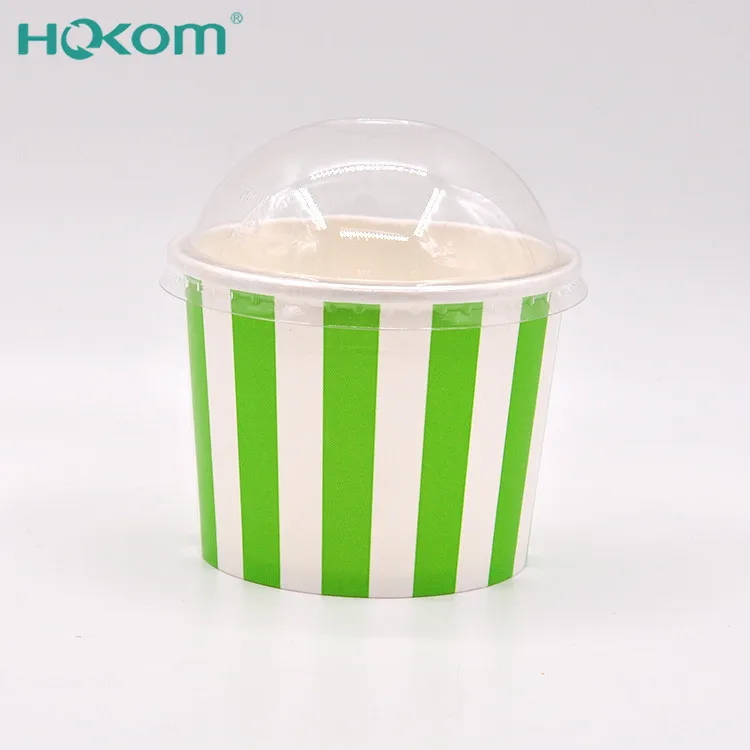 trending products 2024 new arrivals PE coated yogurt cups striped ice cream cup walls ice cream