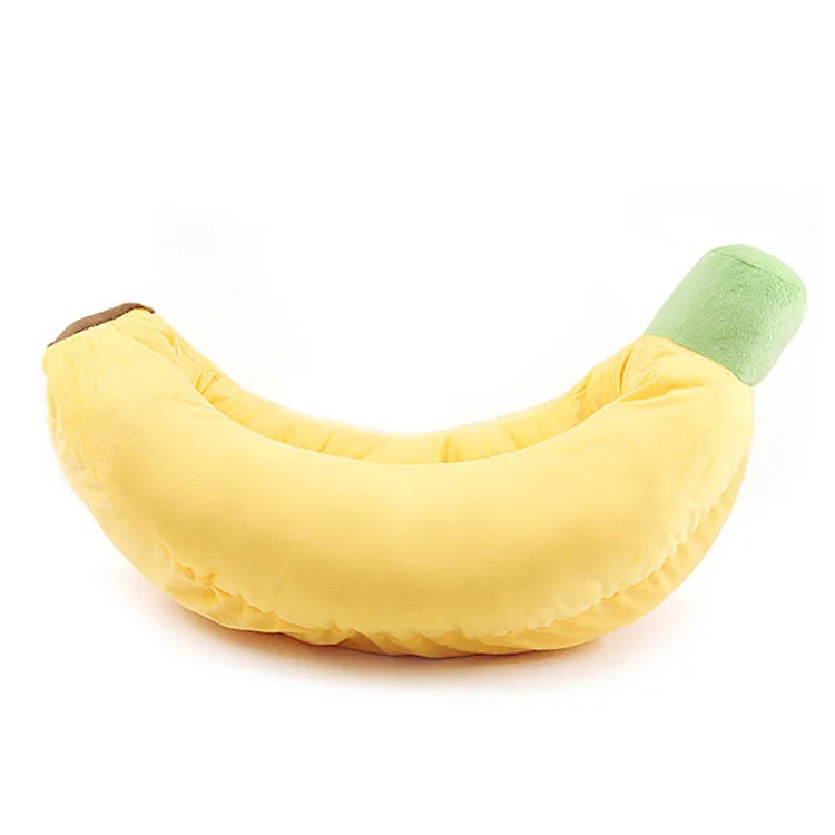 Creative design factory direct sales pet supplies banana shape kennel house keeping warm dog cat bed nest