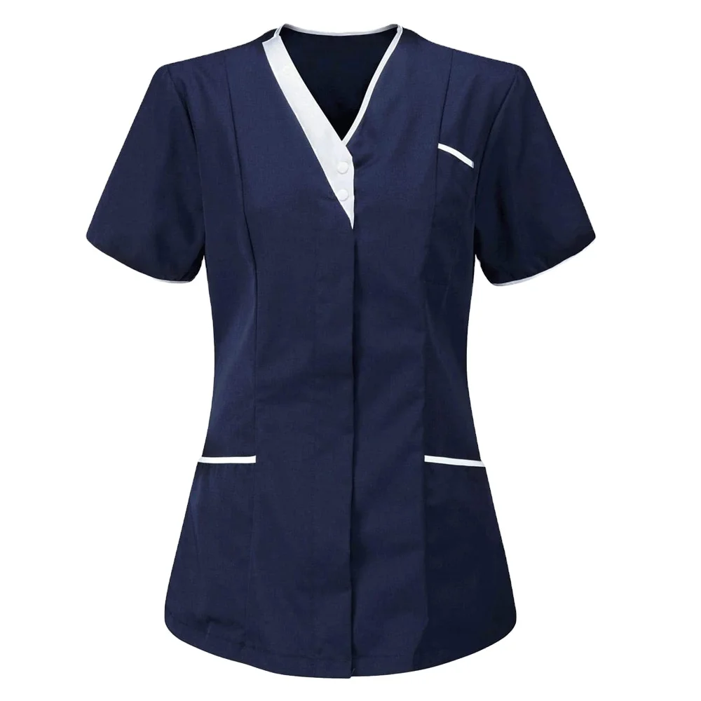 V Neck Healthcare Top for Nurses Medical Professionals Vets Work Wear Uniforms Woven XL Size Cheap Price in Bangladesh OEM Model