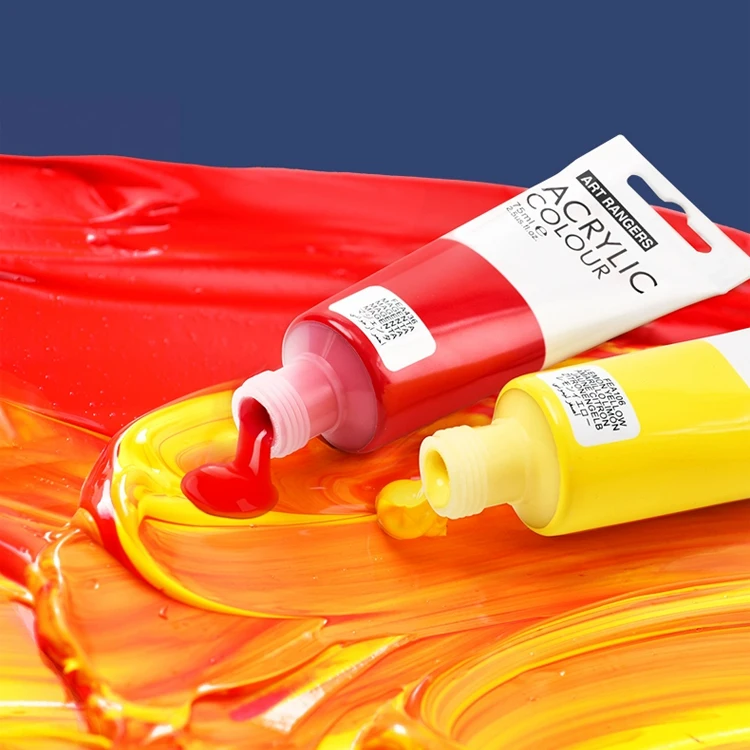 Factory Customized non toxic Professional 6 Colors 75ml tube for Artist Kids Art Painting for rock painting kit Acrylic Paint