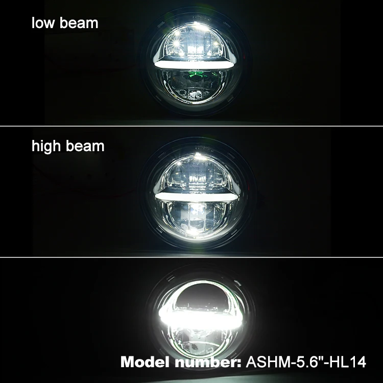 Высокое качество 50 Вт 3300lm 5.75inch12v 24 В круглый светодиодные фары для мотоцикла с