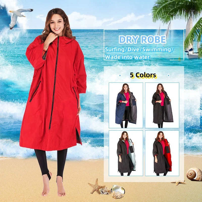 Home Textile China Swim Hood Warm Oversized Quick Dry Coat Waterproof Changing Change Robe Windproof Surf Poncho Swim Parka