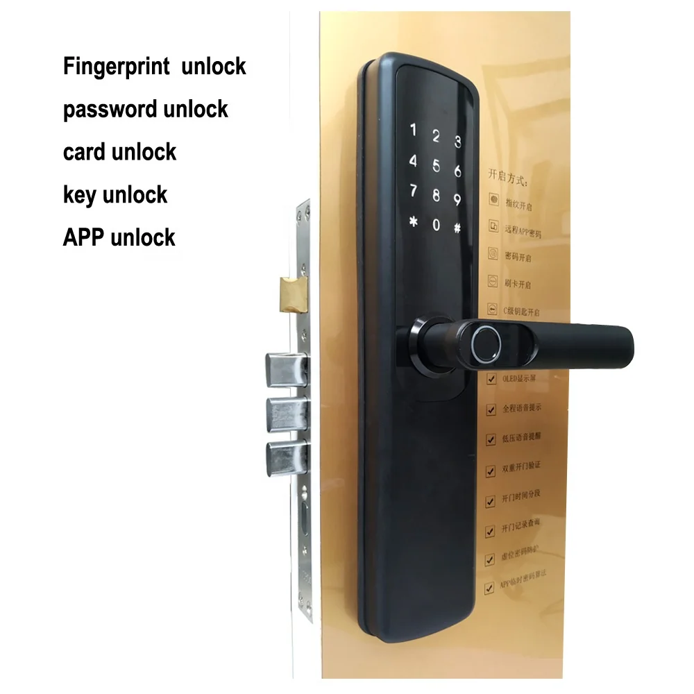 ttlock keyless fingerprint password smart door lock security card electronic digital smart lock
