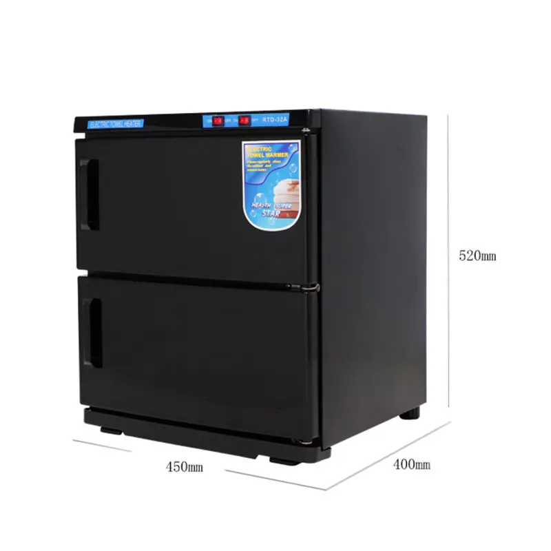RTD 23A Large Capacity 23L Hot Towel Warmer Cabinet Machine with Sterlizer Double Disinfecting Cabinets for Salon Spa