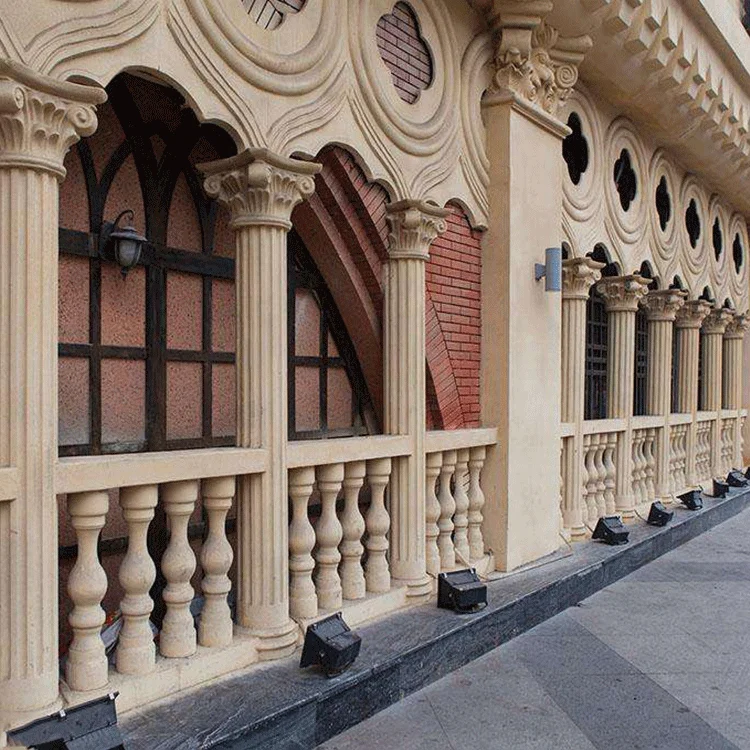 External Polyurethane Mouldings Decor Small Pilaster Roman Lighted Pillars