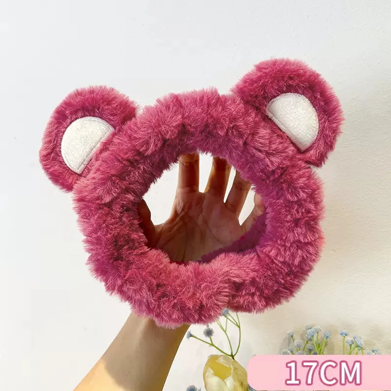 Strawberry Bear Ears Headbands Plush Cosplay Costume Horns Headwear for Halloween Christmas Easter