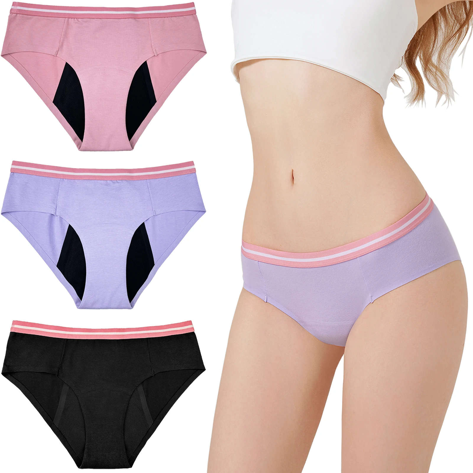 New Customized Comfortable and Reliable Underwear for Teens during Menstruation Youth Girls Period Panties