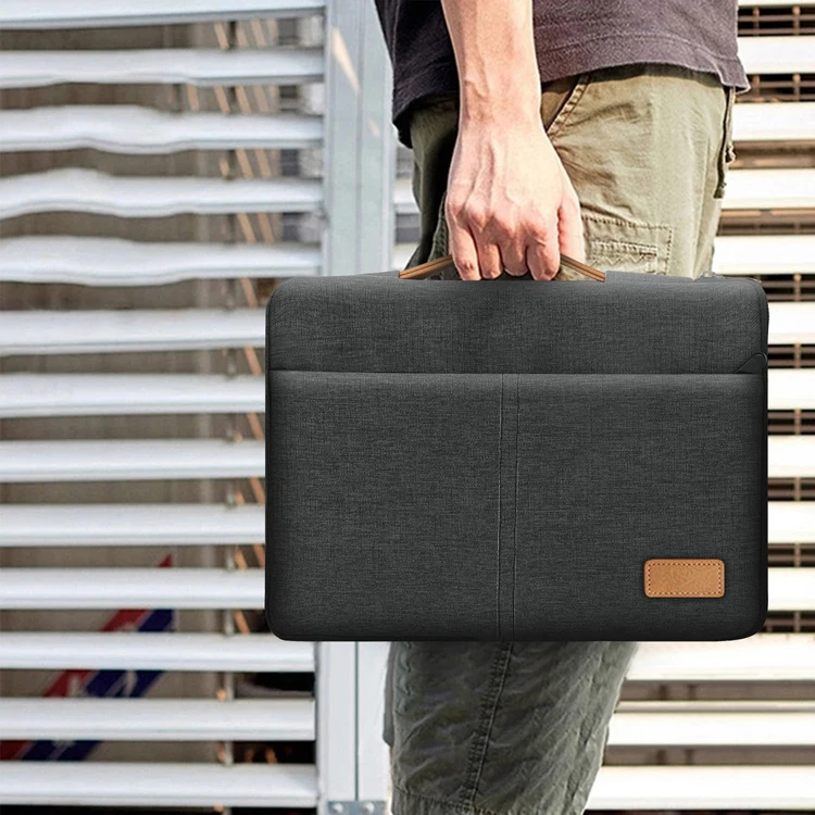Handle Laptop Carrying Case Sleeve Case Protective Bag with Front Accessories Pocket for macbook 12 Tablet 13 14 15.6 Chromebook