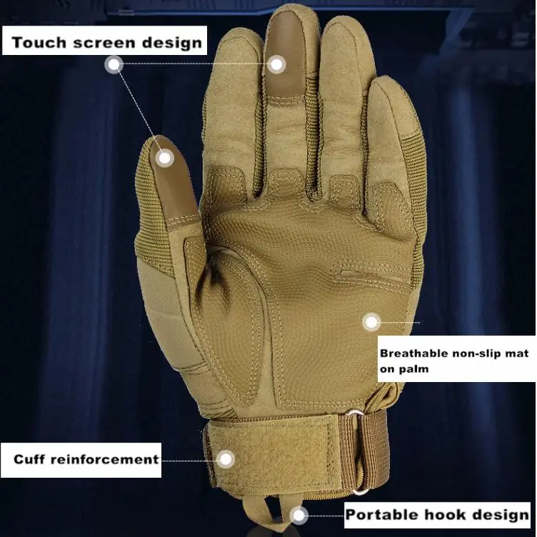 Высококачественные боевые защитные перчатки с пальцами охотничьи Тактические