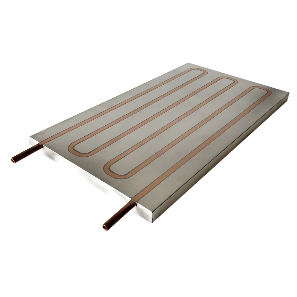 Battery pack cold plate Copper tubes water cooling plate 260*460*20mm