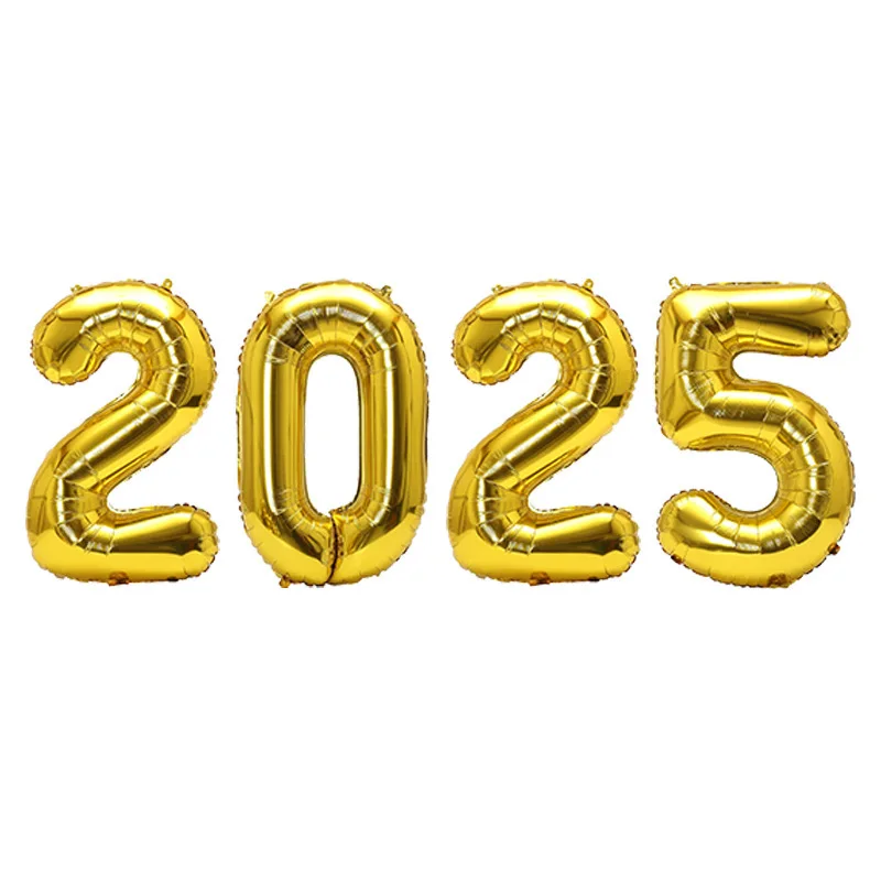 16 Inch 2025 Balloons Number 2025 Foil Balloons for New Years Eve Party Supplies Anniversary Party Home Office Decoration
