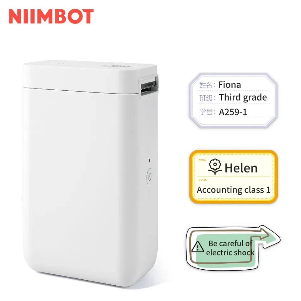 Customized Niimbot Sticker Label Maker Thermal Barcode Label Printer Fast Printing Machine D101 1 Inch Thermal Roll Paper Mini