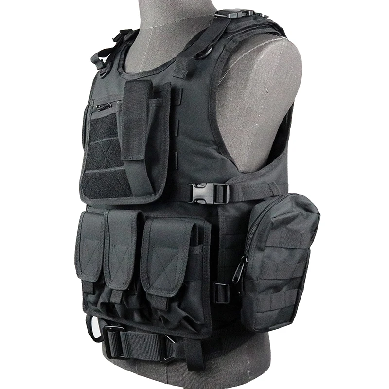 High Quality  Adjustable Backpack Vest With Magazine Medical Pouch Interphone Louch Waist Belt