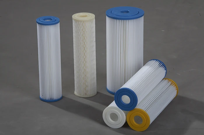 PET/PP Water Filter Pleated  Cartridge 10 Inch 5 Micron Filter Element For Water Purifier And Food And Beverage