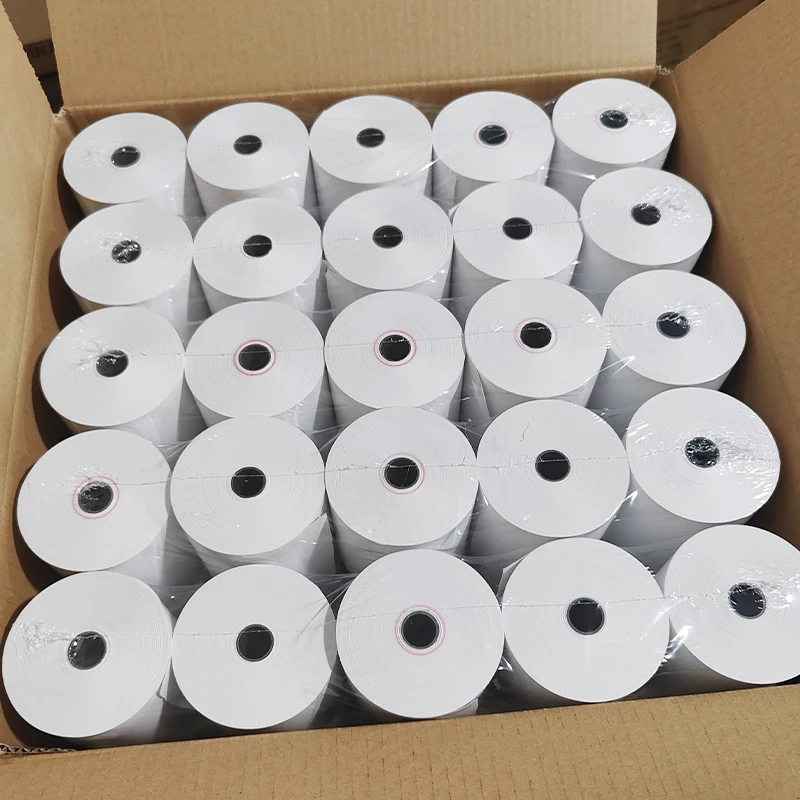 Termal paper tito tickets thermal 5*6 papee 50mmx20mm double sided receipt roll