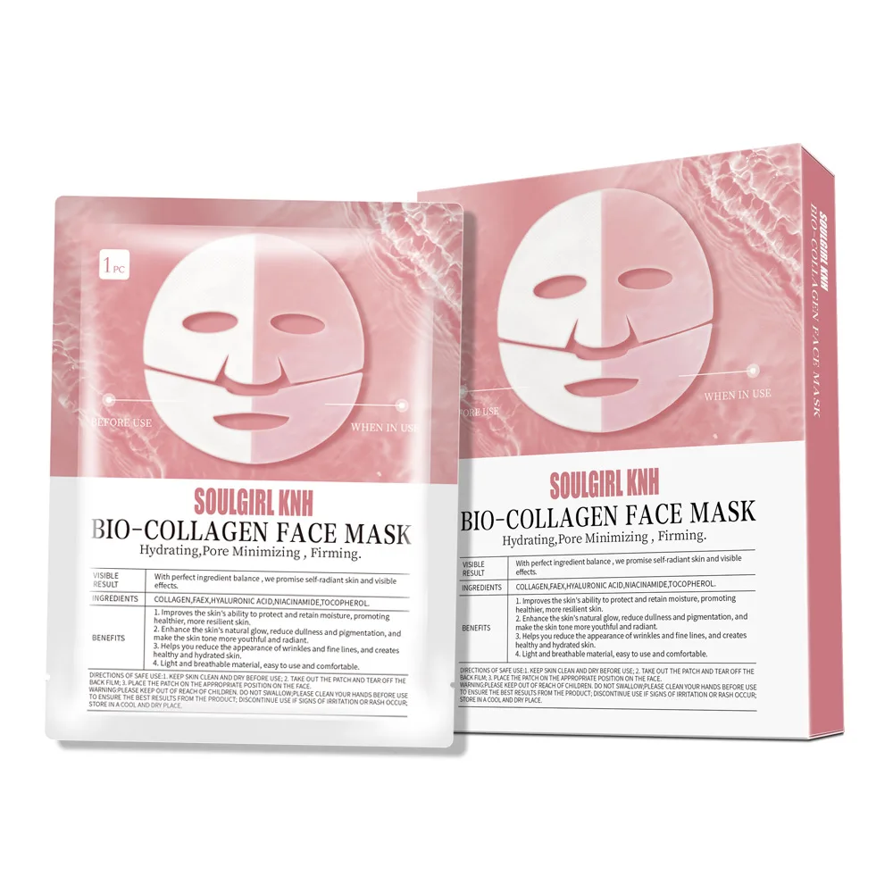 White to Transparent Soluble Cross-Border Ice Mask Hyaluronic Acid Tea Serum Collagen Face Sheet for Body Whitening Beauty Use
