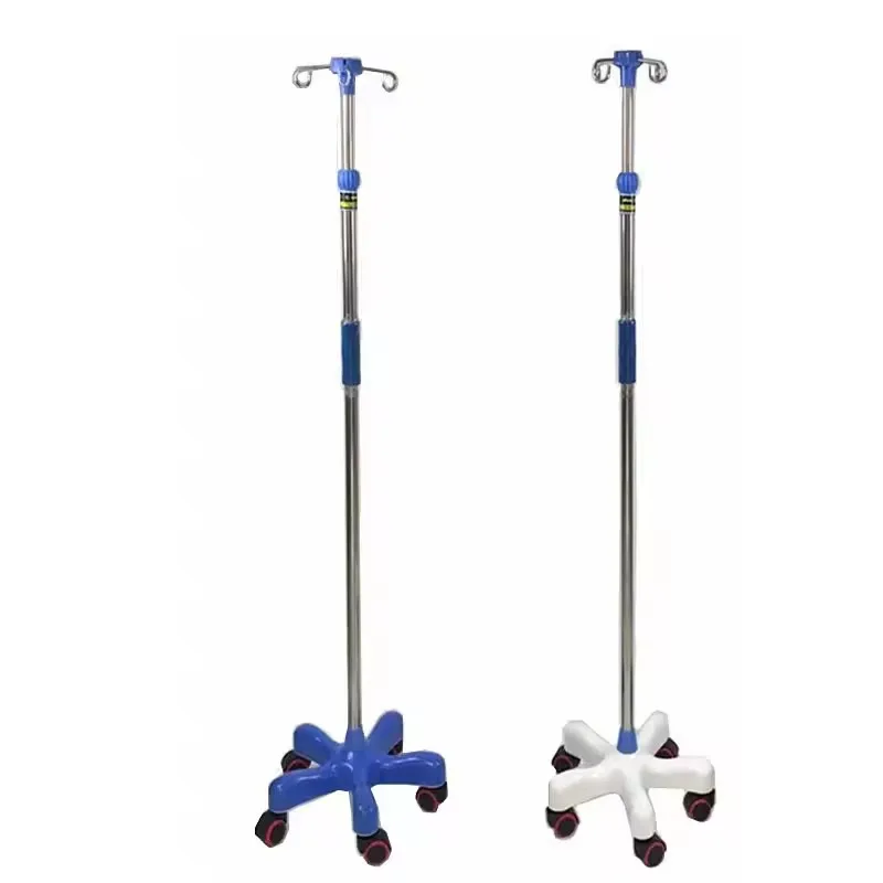 Hot sale Mobile Foldable Hospital Medical IV Pole Stand Adjustable Infusion Stand Convenient Durable Drip Stand