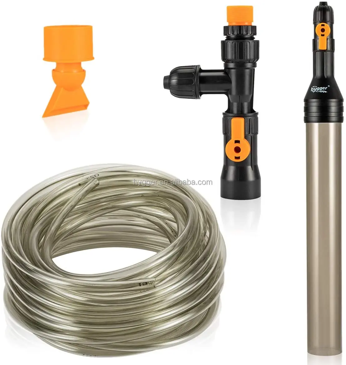 Aquarium Auto Water Change Kit No Bucket, Auto Siphon Pump Gravel Cleaner Tube with Long Hose Water Changer Maintenance Tool