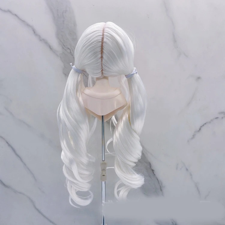 22-23cm Head Doll Wigs Fit for SD Smart Dolls accessories Pigtails Braid  Soft Fiber Tress BJD Doll Hair
