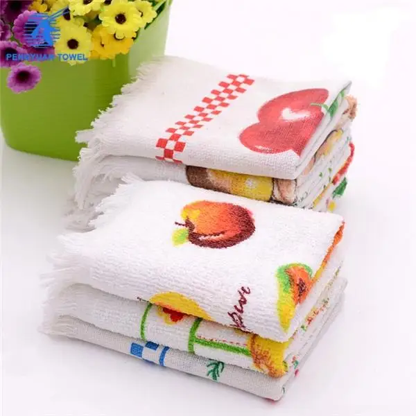 Hot sale wholesale cartoon funny essential home cotton kitchen towel