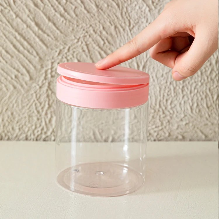 300ml500mlpet transparent cream lotion bottle flip-top plastic jar body lotion hair mask jar separate jar
