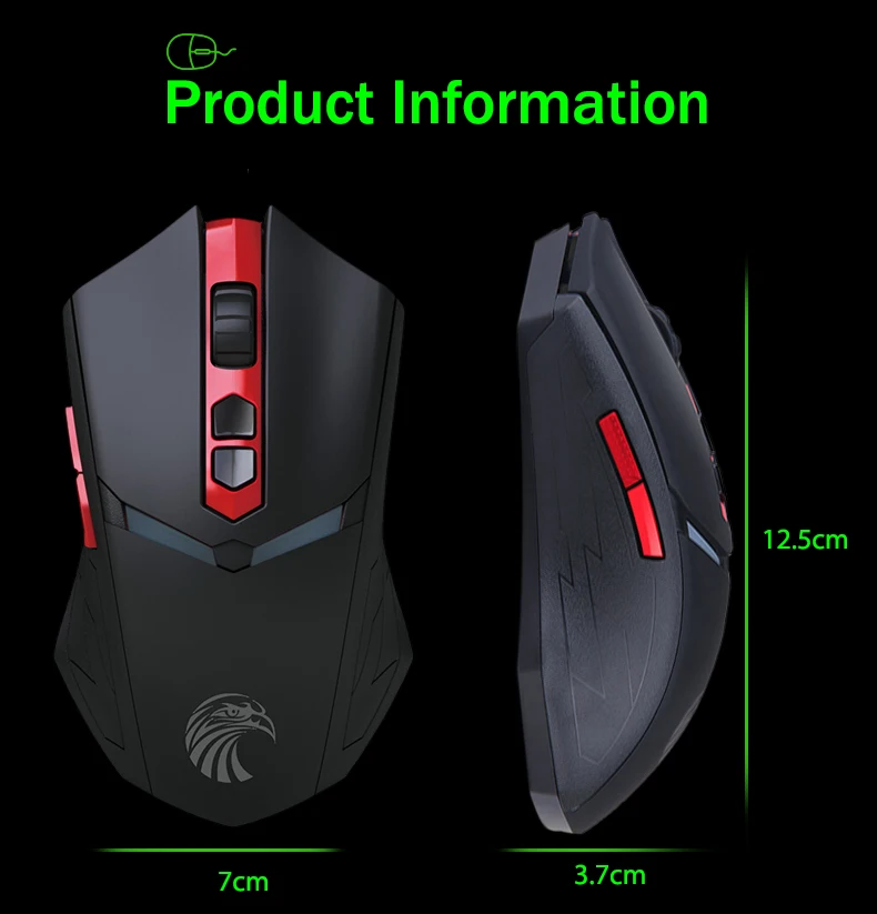Беспроводная игровая компьютерная мышь E8300 3D 2400 точек/дюйм 2 4