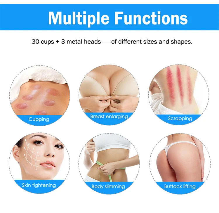 30pcs Suction Cup Vacuum Enhancement Butt Lifting Massage Therapy Breast Enlargement Machine