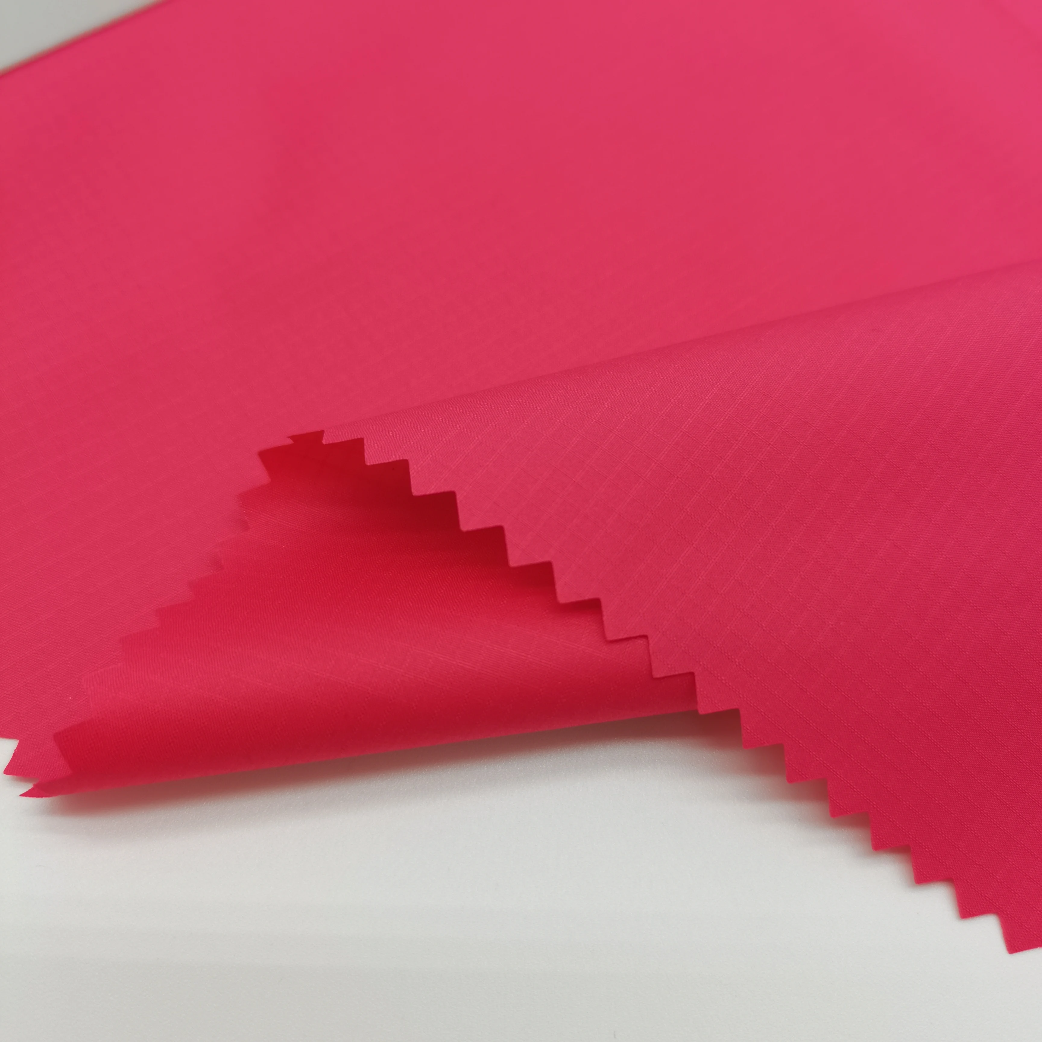 100% Recycled Polyester DTY Ribstop polyester