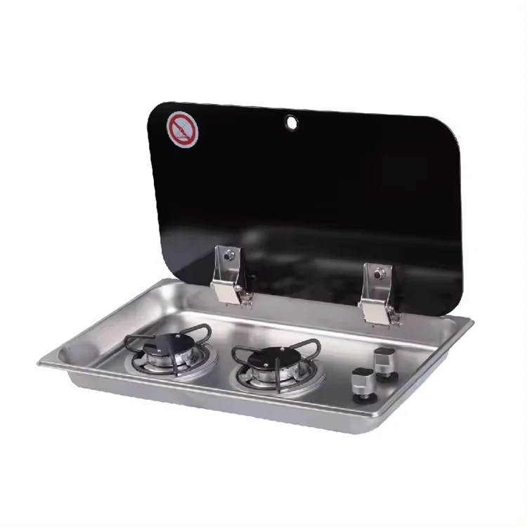Excellent 304 SS Polished LPG Stove with Easy-Clean Thickened Revolutionary Design for Truck Shop Trailer Homes & Marine RV Hob