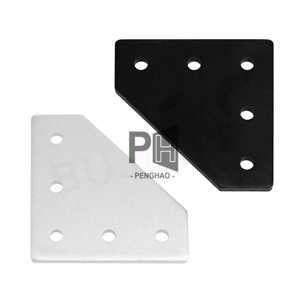 5 Holes OEM 90 Degree Joint Board Plate Corner Angle Bracket Black/Silver Connection Joint Board Plate Corner Angle Bracket