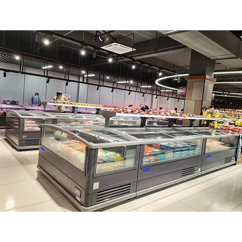 Commercial Horizontal freezer Frozen Food Island Freezer Supermarket freezers