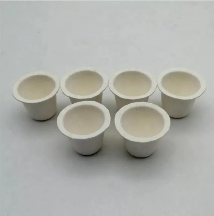 Hot Sale Customization Biodegradable Disposable Sugarcane Bagasse Empty Capsules Cup Coffee