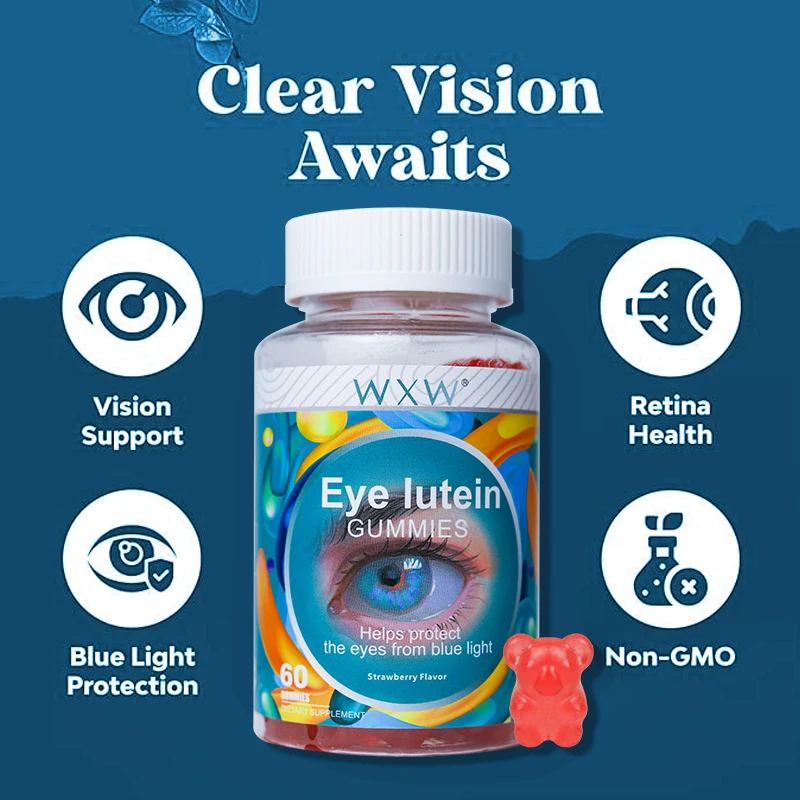 Stock WXW High Quality Eye Lutein Gummies Lutein Supplement For Bright Eyes Eye Health Care Gummies