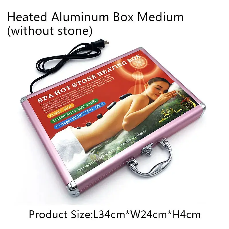 Spa Relaxing Pain Relief Basalt Hot Stones Massage Set Massage Stone Warmer Set with Heater Kit