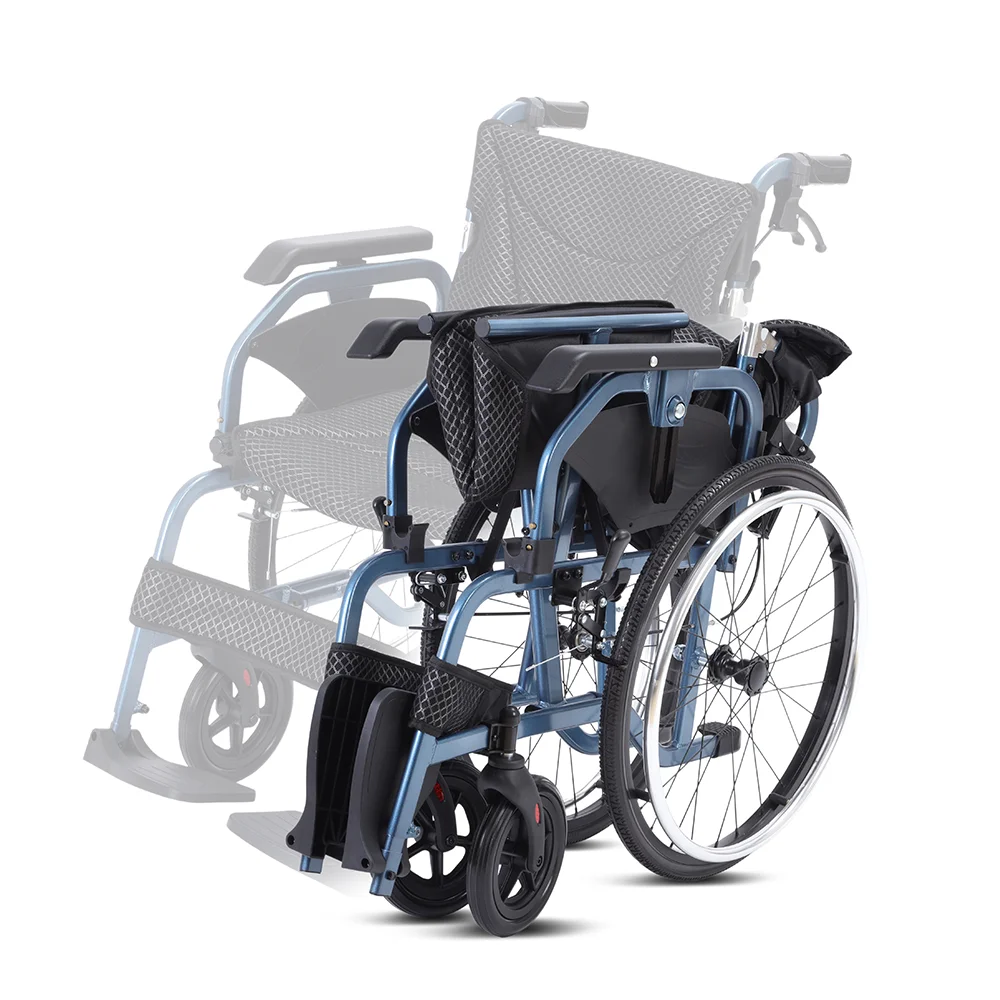 Wholesale Wheelchair 7 Inch PVC Front Wheel Tire 24 Inch Rear Wheel alloy wheelchair in kuwait