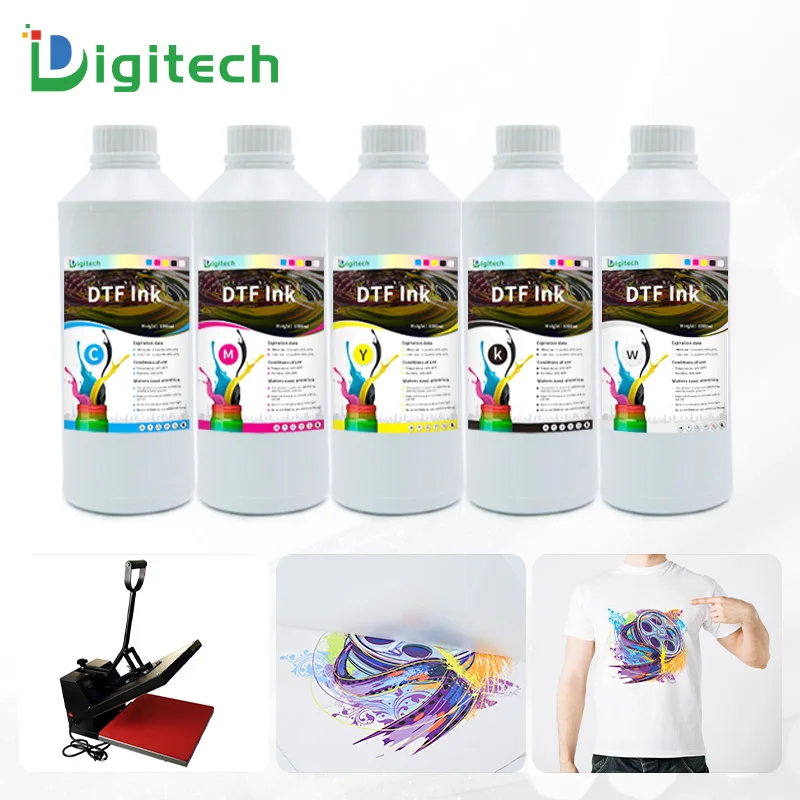 Printing For Epson Printing Inks White DTF Ink sublimation paper XP600 L1800 L1805 I3200 4720 pigment bottle ink High Quality