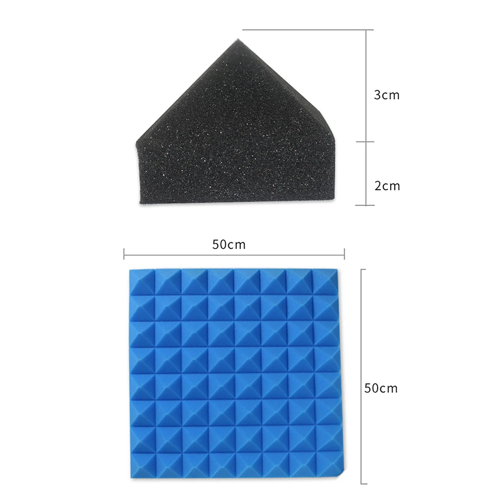China Wholesales 100% Polyurethane Sound Absorbing Pyramid Acoustic Foam Panels Home Recording Studio Use Sound Material