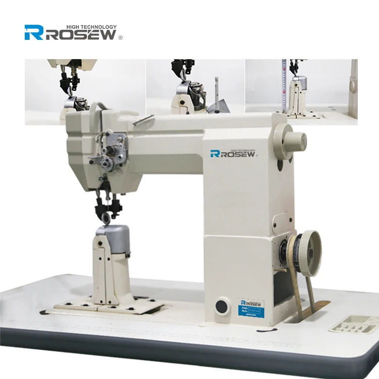 ROSEW GC9910 single needle lock stitch  post bed compound feed heavy duty leather sofa bag sewing machine