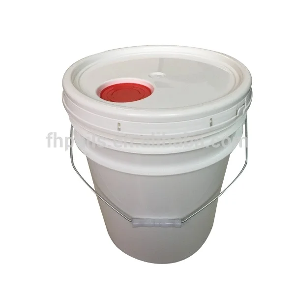 
5 gallon high quality 100% virgin pp plastic round paint buckets with handle and lid for storing edible oil 