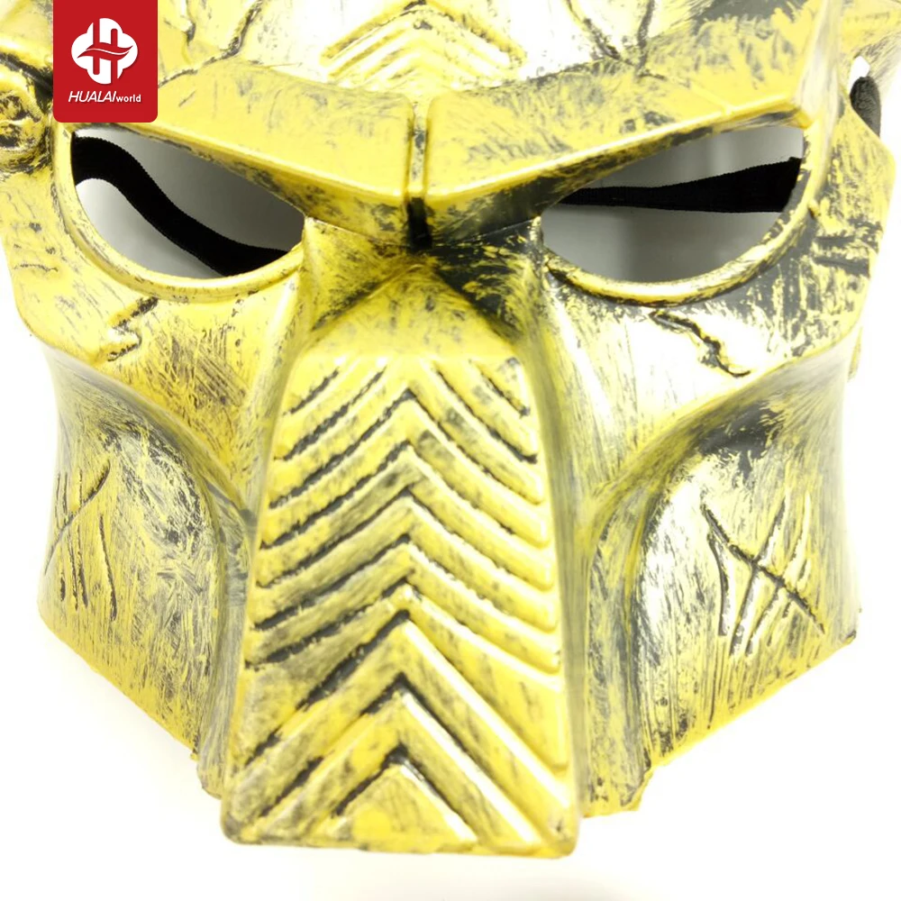 Predator Retro movie-themed horror AVPR Lone Wolf Full-face male PROM party mask silver and gold masquerade