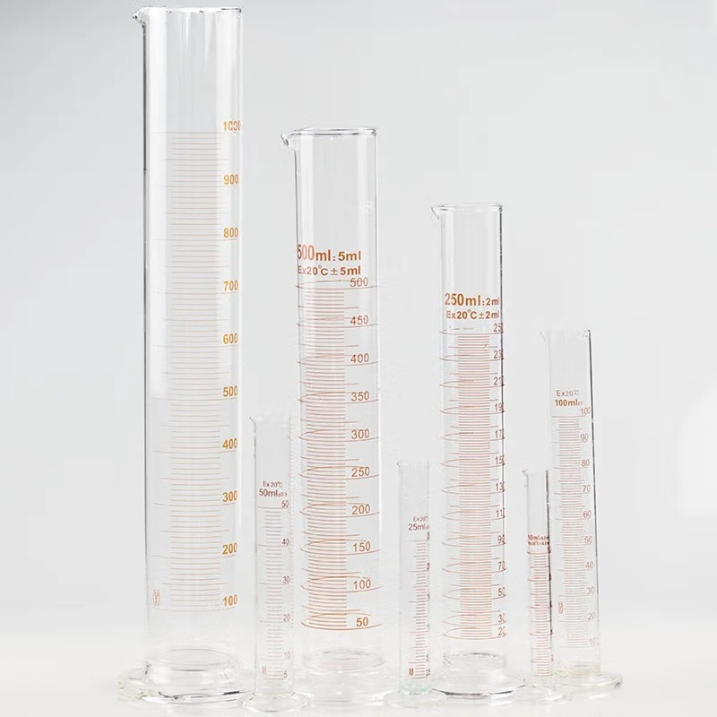 HYSTIC Customizable 500ml Borosilicate Glass and Plastic Laboratory Consumables OEM/ODM Measuring Graduated Cylinder Tool Use