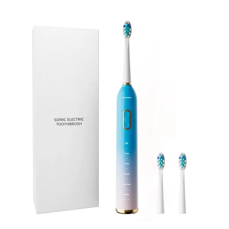 Adult Ultrasonic Electric Toothbrush 5 Modes Powerful USB Rechargeable Tooth Brush Waterproof Automatic OEM Electric Toothbrush
