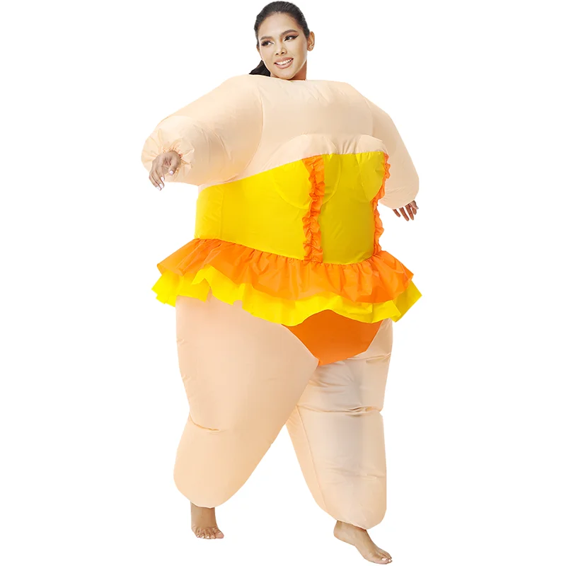 Unisex Adults Funny Halloween Party Holiday Mascot Inflatable Ballet Dance Costume
