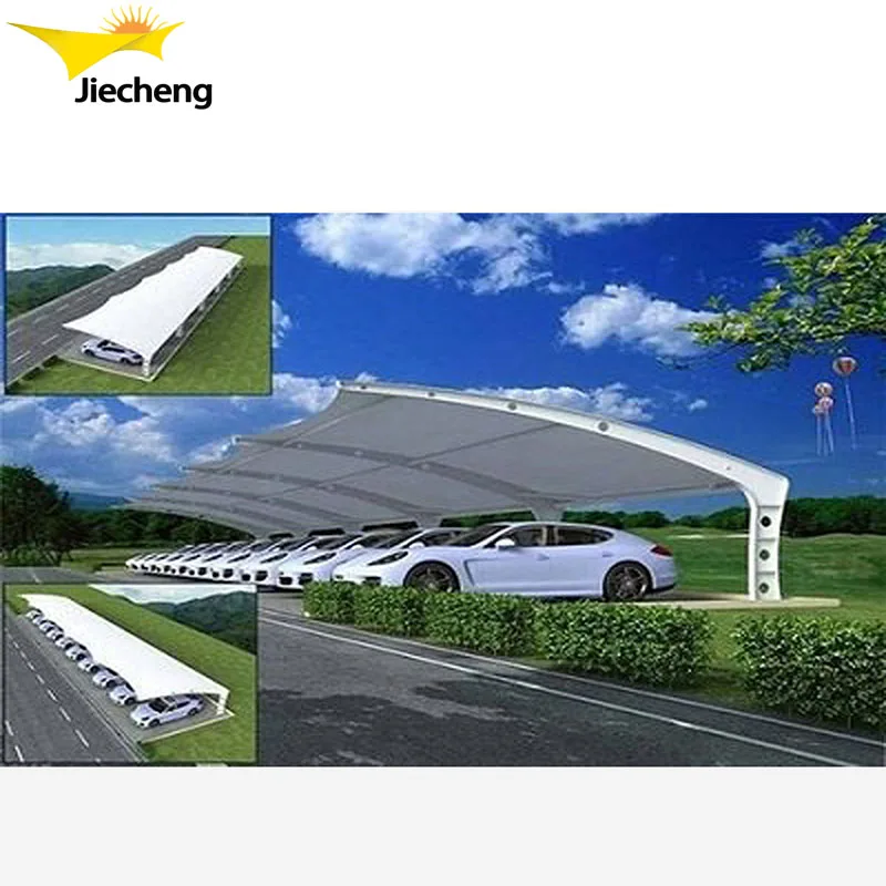 Discount waterproof shed parking canopy pvdf roof designs sun shade car port garage outdoor metal frame carport for car parking
