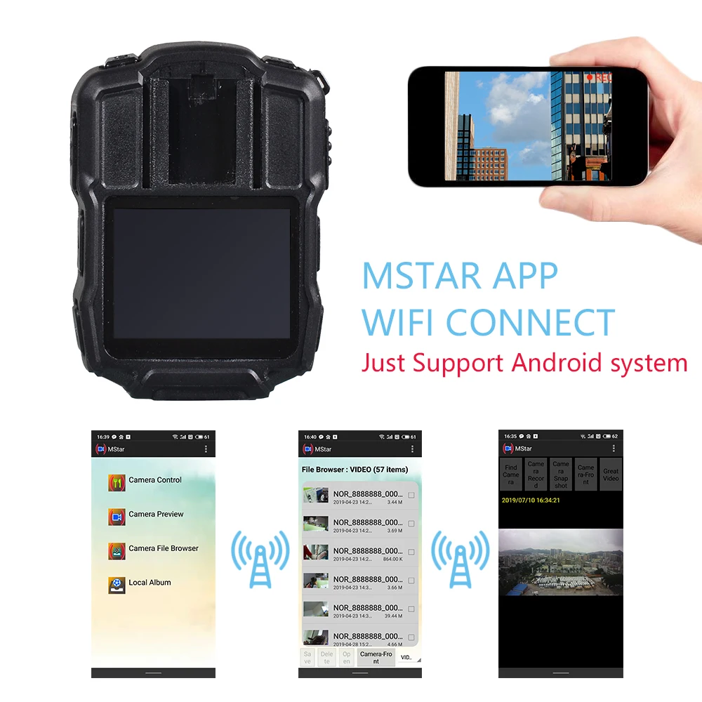 Mini Portable 1080P Police DVR with Wifi GPS IR Lights Weatherproof Wearable Video Camera